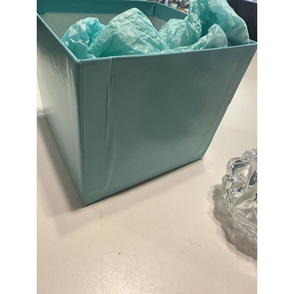 Tiffany & Co. Rock Cut Crystal Perfume Bottle Empty With Box - Picture 10 of 10